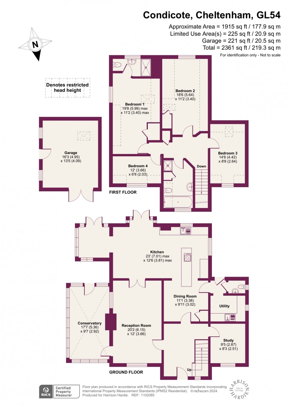 Floorplan for Condicote, Cheltenham, GL54